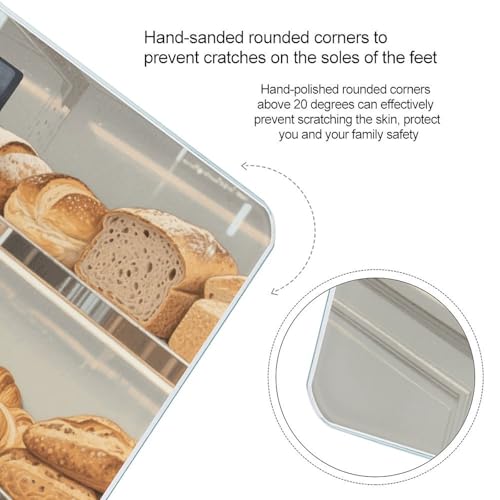 Báscula digital de baño Funny Bread con vidrio templado miniatura 4
