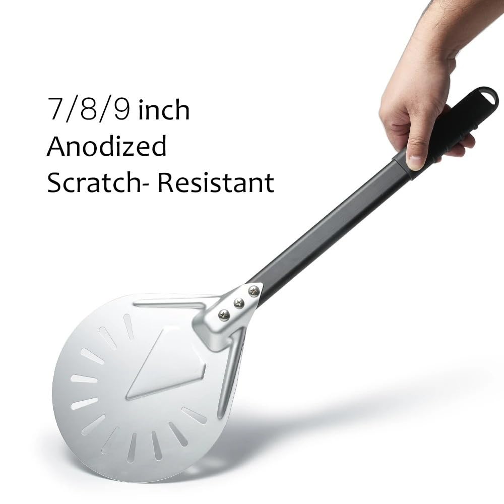 Zestaw łopat do pizzy 30,5 cm ze szczotką do piekarnika, perforowana łopata do pizzy i prostokątna łopata, idealna do domowego pieczenia pizzy, zawiera szczotkę 20 cm i 30 cm dla łatwej obsługi