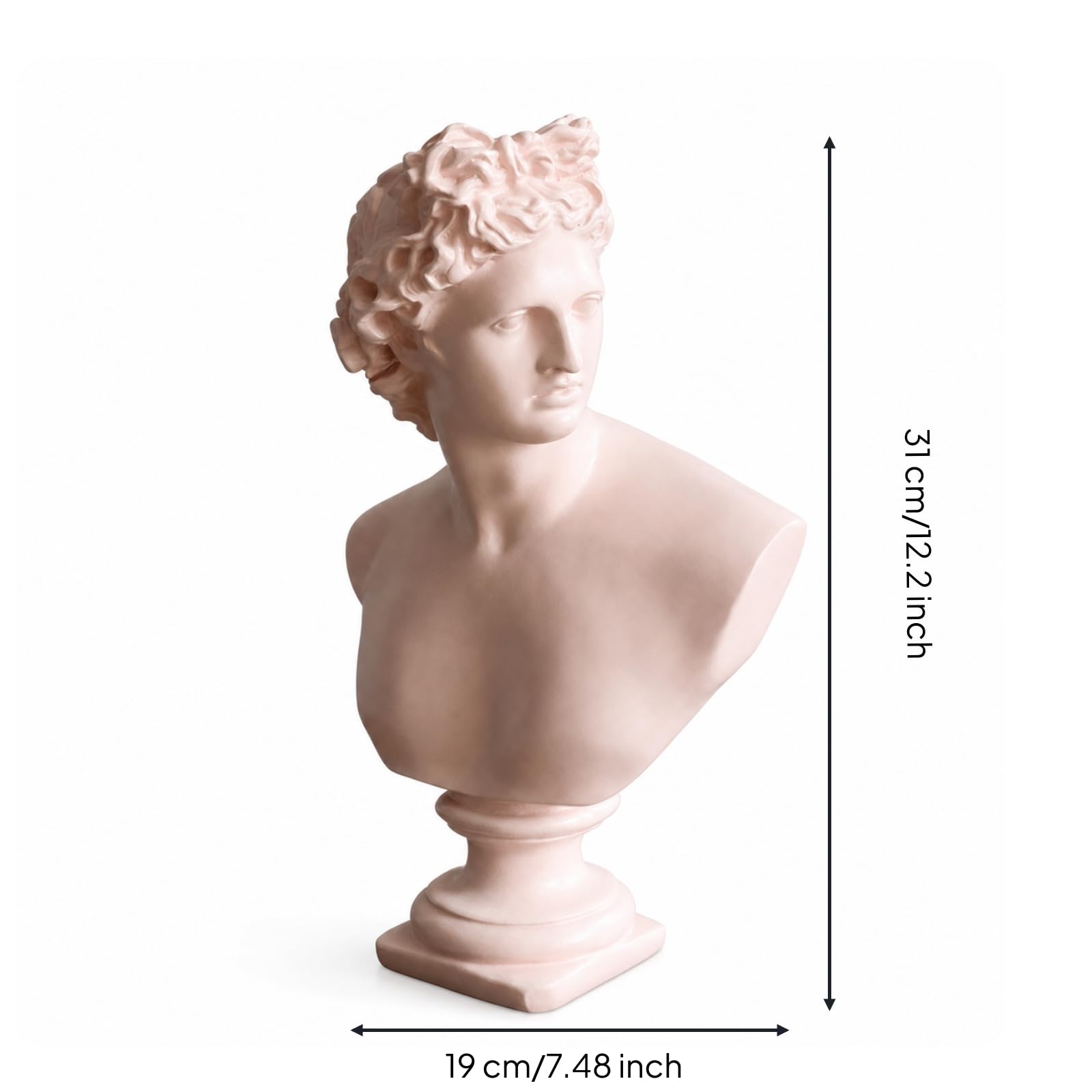 KESOTO Figura Resina con Mano en la Boca Escultura Artistica Elegante para Mesa Consola Repisa lgada con Base Escalonada y Superficie Pulida Acuada para, Style to 2