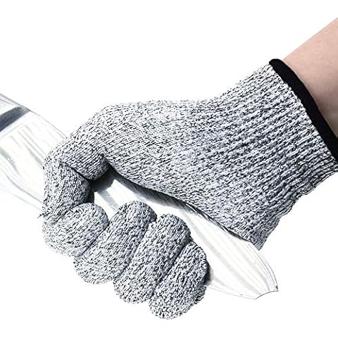 TOREGE Cut Resistant Gloves,Cut Proof Gloves Of Food Grade,High Performance Anti-Cut Material, Great For Cooking,Working,Cutting Etc (Unsex M) Cover