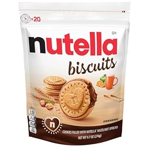 Nutella Biscuits, 20 Count Cookies, Hazelnut Spread with Cocoa, Kids Snacks, 9.7 oz​