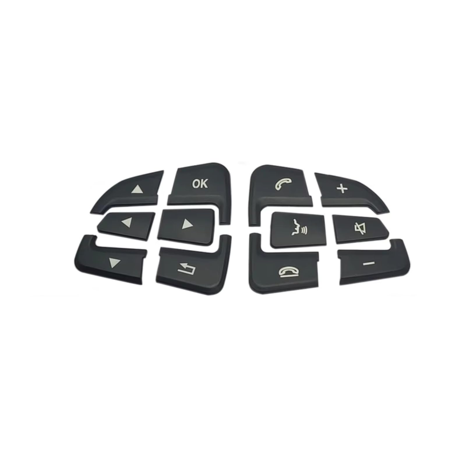 Car Interior Button Sticker Compatible with Benz for GLE for CLA 2015-2019 for GLS 2016 2017 2018 2019 Car Steering Wheel Button Cover Trim Lnner Decoration Sticker(Black)