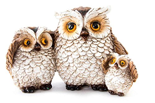 Figurine Statuette Hibou avec bébés - 12 cm