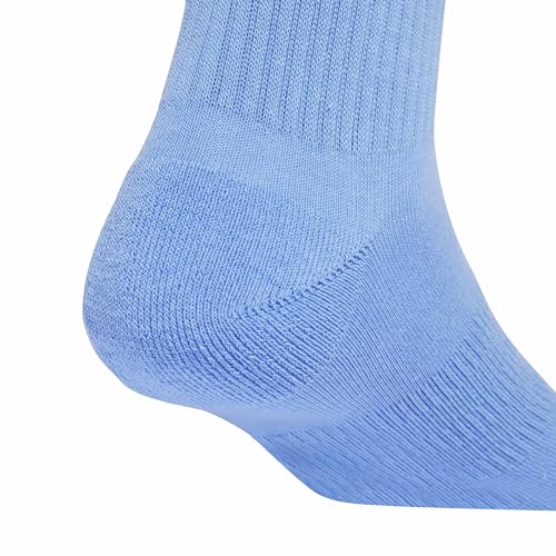 adidas Unisex CUSHIONED CREW SOCKS 6 PAIR PACK, Dark Blue/Royal Blue/Olive Strata/Pure Ruby, 6.5-8