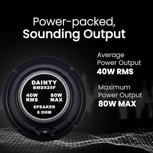 Image of DAINTY Mid Range Speaker BMD525F | Size 5 inch Speaker | Speaker Output Power 40W RMS /80W MAX | Magnet 70X15MM | Frequency 45-3.5K HZ | VOICECOIL 1'ASV | 4 ohms