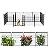 Dog Playpen 48inch Dog Fence Outdoor for Yard Wide Door Low Threshold 8 Panels Total 177 FtL Garden Fence Dog Play Pen Indoors Temporary Fence for MediumLarge Pets