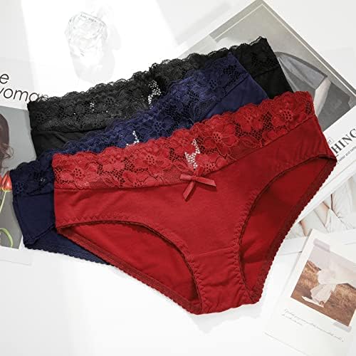 Levao Women's Cotton Knickers Middle Waisted Brief, Full Back Coverage