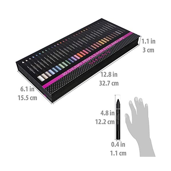 SHANY-Multi-Use-Chunky-Pencils-for-Eye-Shadow-Eyeliner-Lip-Liner-Lipstick-WVitamin-E-Aloe-Vera-Set-of-30-Colors SHANY Chunky Eyeshadow Pencils Lip Liner, Eyeliner, Eye Pencils - Multi-Use Chunky Pencils for Eye Shadow, Lip Makeup, Lipstick with Vitamin E and Aloe Vera - Premium Packaging - Set of 30 Colors