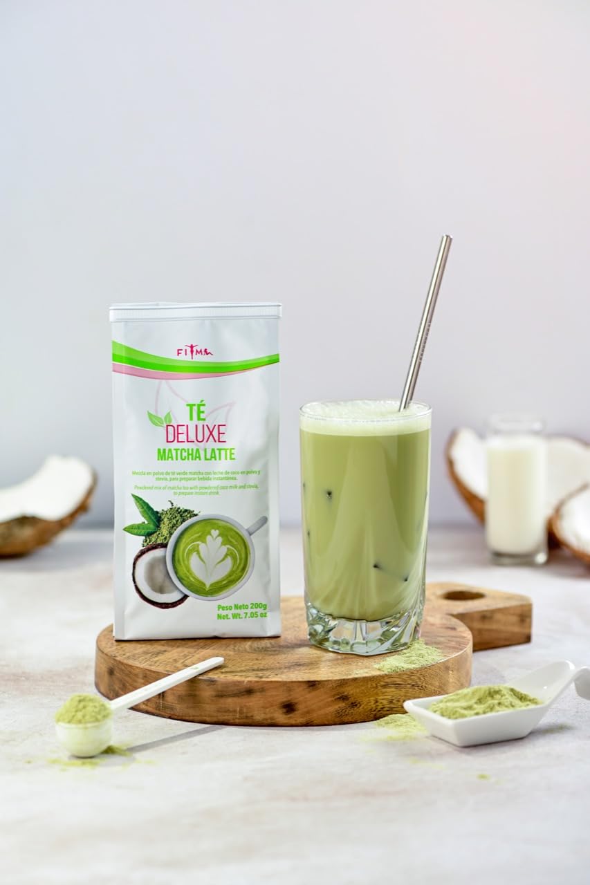 T Deluxe Matcha Latte - Ceremonial Grade Matcha Tea with Coconut Cream Oat Powder and Collagen for a — view 5