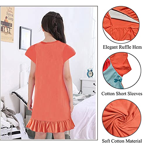 Toddler Girls Nightgown Cute Mermaid Princess Pajamas Dress Sleepwear Nightshirt3