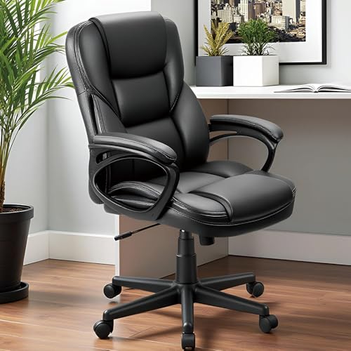 GUNJI Executive Office Chair High Back PU Leather Adjustable Ergonomic Desk Chair, Swivel Computer...