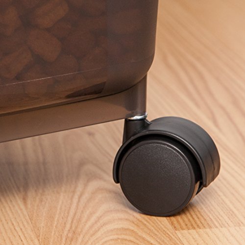 Iris Usa 55 Lbs / 67 Qt Weatherpro Airtight Pet Food Storage Container With Attachable Casters, For Dog Cat Bird And Other Pet Food Storage Bin, Keep Pests Out, Easy Mobility, Bpa Free, Smoke #TOP4