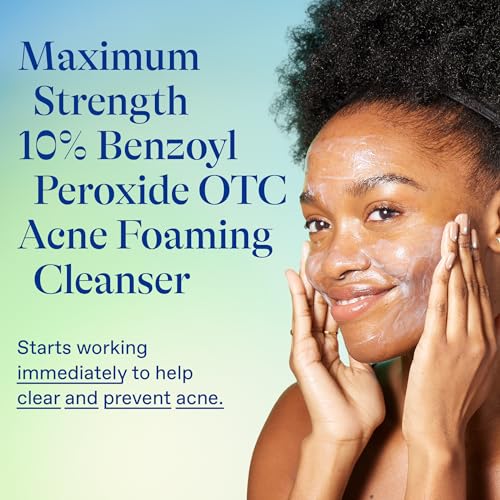 Differin 0299.413700 Acne Face Wash With 10% Benzoyl Peroxide, Maximum Strength Otc Acne Foaming Cleanser, Fast Acting Acne Treatment For Face And Body thumb #3