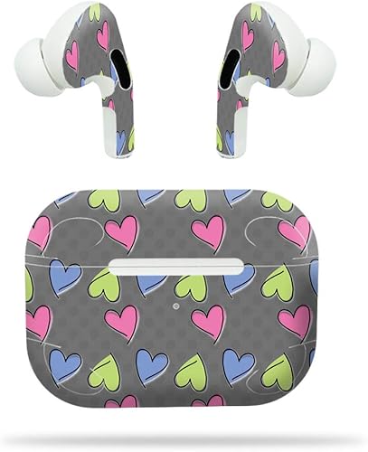 MightySkins - Funda protectora de vinilo para Apple Airpods Pro, diseño femenino y duradero, fácil de aplicar, quitar y cambiar de estilo, fabricado
