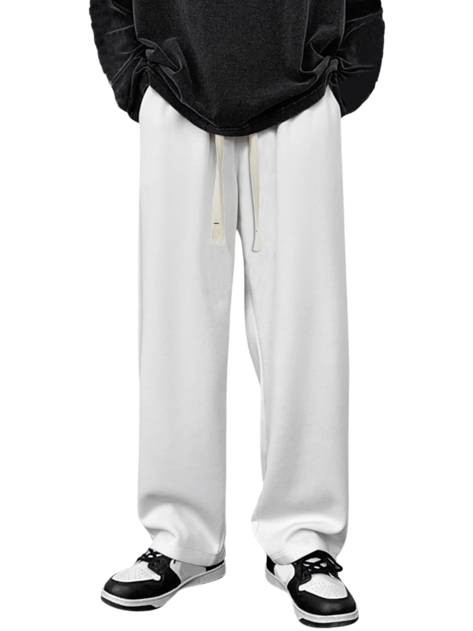 dockstreet relaxxed fit Long Length Trouser Style Drawstring Lounge Trousers for Men/Trending Style, Relaxed Casual Pants for Men-picture-38