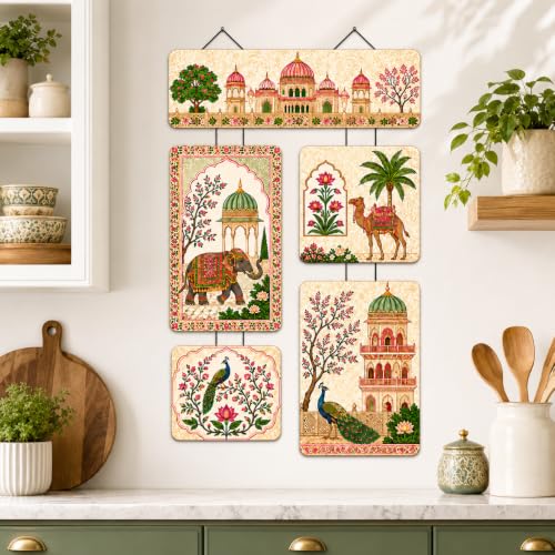 Image of Zesta Wooden Wall Hanging Decorative Items /Hanging Home Wall Decor Items /MDF Decoration Items for Home /Cute Wall Art For Living Room /Home Decor Items Living Room (Madala Art)