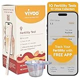 Vivoo Fertility Test, Monitor Your Ovarian Reserve at-Home, Scan & Track Your Results with Vivoo App, Individually Wrapped 10 Fsh Test Strips and 10 Urine Collector