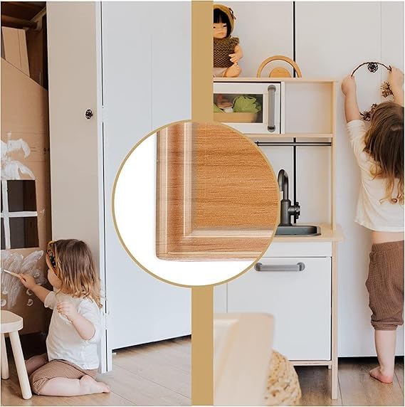 VANSHORA Baby Safety Edge Protector Strip | Soft Silicone Baby Proofing Guard for Sharp Corners Tables Beds Desks Furniture | Peel and Stick Child Safety Edge Cushion 2