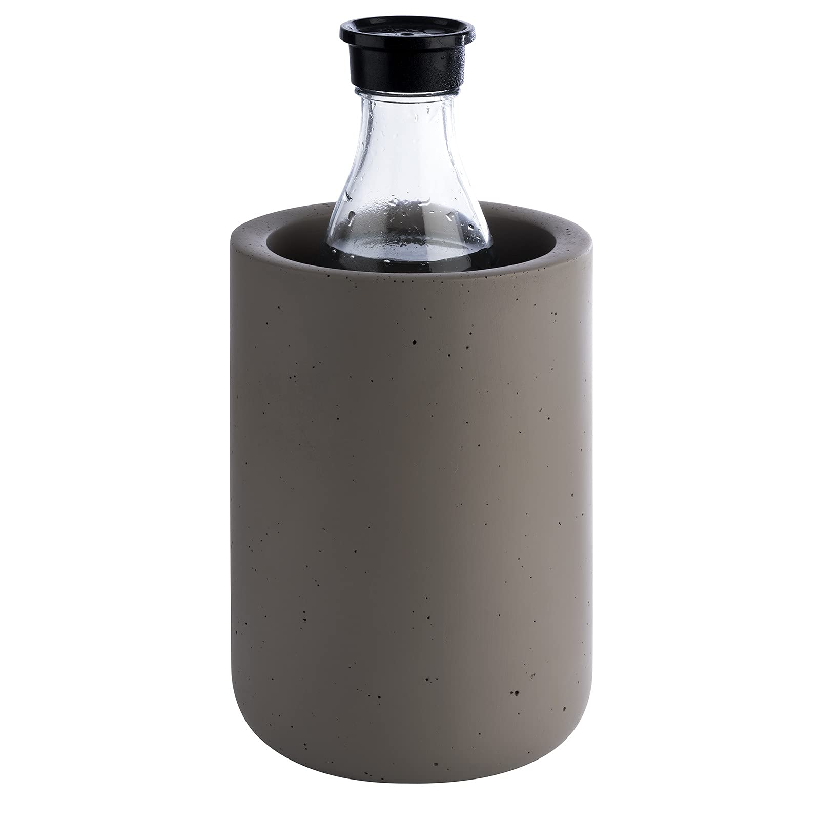 Buddy's Bar - Refrigeratore per Bottiglie Concrete, refrigeratore di Alta qualità per Champagne in Cemento, 12 x 19 cm, Non rovina i mobili, Adatto per Bottiglie da 0,7 L - 1,5 L, Grigio Cemento