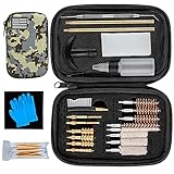klola Handgun Cleaning Kit with Camouflage Zippered Case, Pistol Cleaning Kit for 9mm .22 .357 .38...