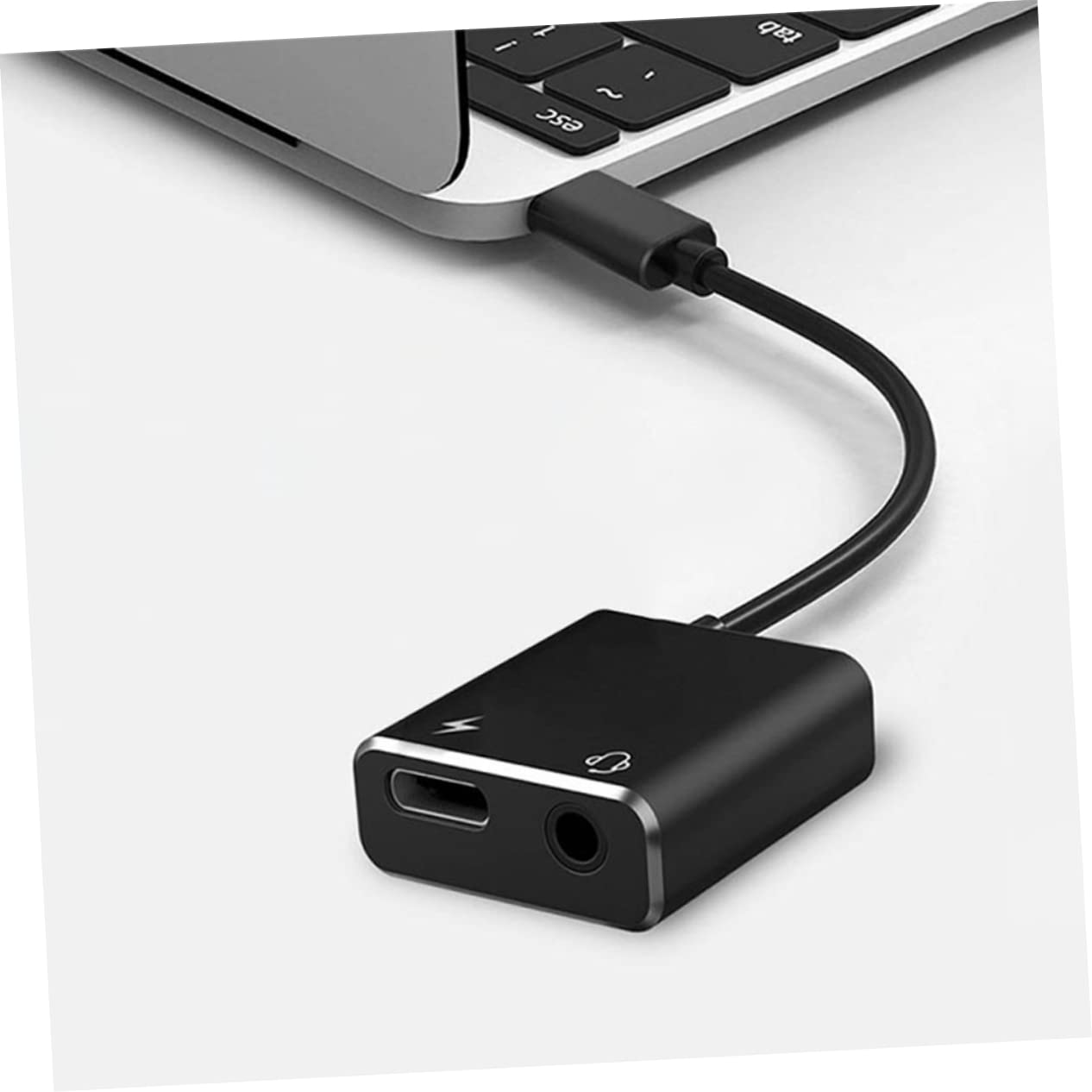 Mikikit 5pezzi Usb c Jack Adattatore Audio Convertitore Splitter Per Cuffie e Microfono Design Compatto e Compatibile Smartphone e Laptop