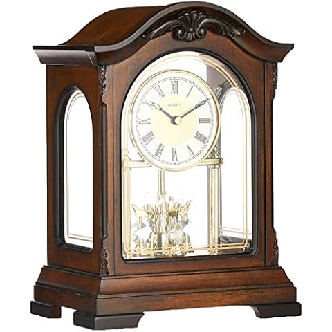 Bulova B1845 Durant Chiming Clock, Walnut, One Size Cover