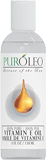 PUROLEO Vitamin E Oil 4 FL Oz/118 ML (Made in Canada) For Skin Hair Face vitamins Liquid pure Vitamine Pure Oil Ideal for Sensitive vitamin e oil for skin vitamin e oil for face vitamin e oil for hair vitamin-e oil