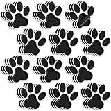 Outus 36 Pcs Paw Print Magnets Cute Decorative Patrol Refrigerator Magnets Set for Back to School Locker Accessories, Whiteboard, Classroom, Kitchen, Cabinet and Office Decor(Black)