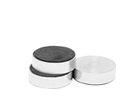 6 Brushed Steel Round Fridge Magnets. Button Shaped Silver Magnets perfor for Fridge, Kitchen, Cabinets, Classrooms and Whiteboards