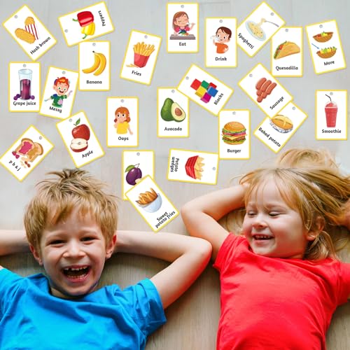 Equsion 81 Pcs Autism Communication Cards Nonverbal Communication Board Autism Flashcards with Retractable Plastic Spring Cord Keychain Special Needs Speech Delay Materials(Yellow) - Image 7