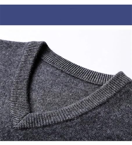 Classic V-Neck Pullover Men Sweater Work Regular All-Match Jumper Male Knitted Sweaters4