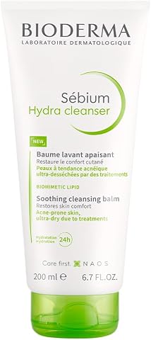 Bioderma Sébium Hydra Kurutucu Etki Altındaki Akne Eğilimli Hassas Ciltler Balm Dokulu Temizleyici 200 ml