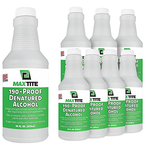 Image of MAXTITE 190-Proof Virgin Denatured Alcohol (16oz, 8)