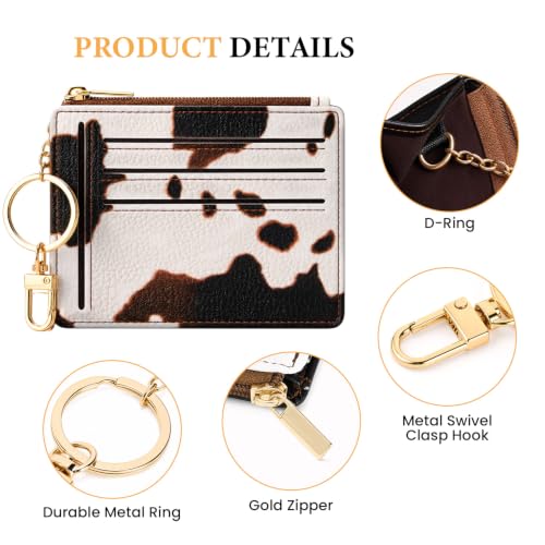 Image of Sodsay Card Case Slim Front Pocket Wallet for Women Credit Card Holder with Keychain | Slim, Credit Card Holder, Front Pocket, with Keychain