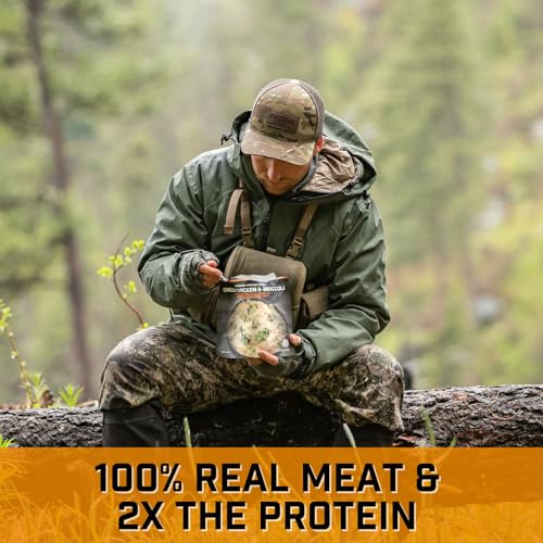 Peak-Refuel-Cheesy-Chicken-Broccoli-Premium-Freeze-Dried-Camping-Food-Backpacking-Hiking-MRE-Meals-Just-Add-Water-100-Real-Meat-52g-of-Protein-2-Serving-Pouch