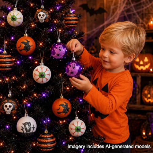 Tenn Well 16Pcs 2.36" Halloween Ball Ornaments for Tree by Tenn Well - Used condition - Image 4