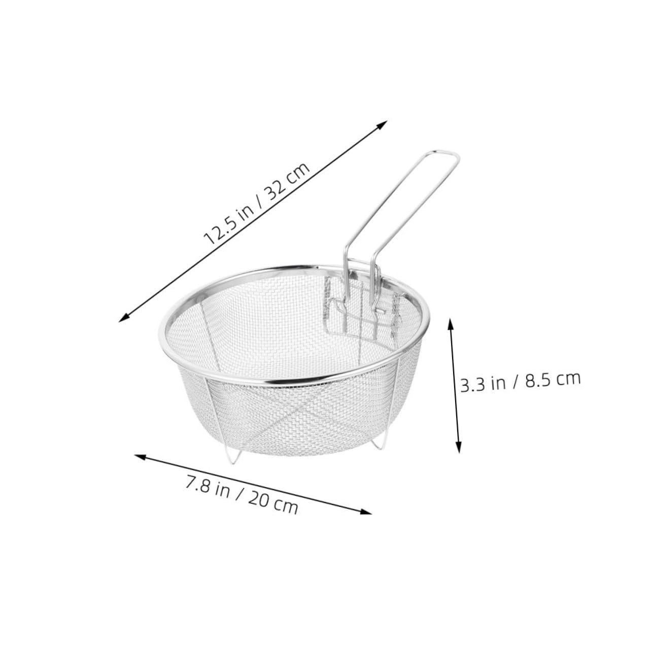 ABOOFAN Lot De 5 Paniers À Friteuse En Acier Inoxydable Avec Passoire Et Panier À Friteuse À Air Pour Frites