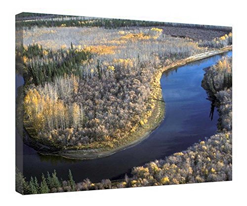 Cadre Beaver-Creek vue aérienne sur toile premium et finitions en bois véritable 40x50cm