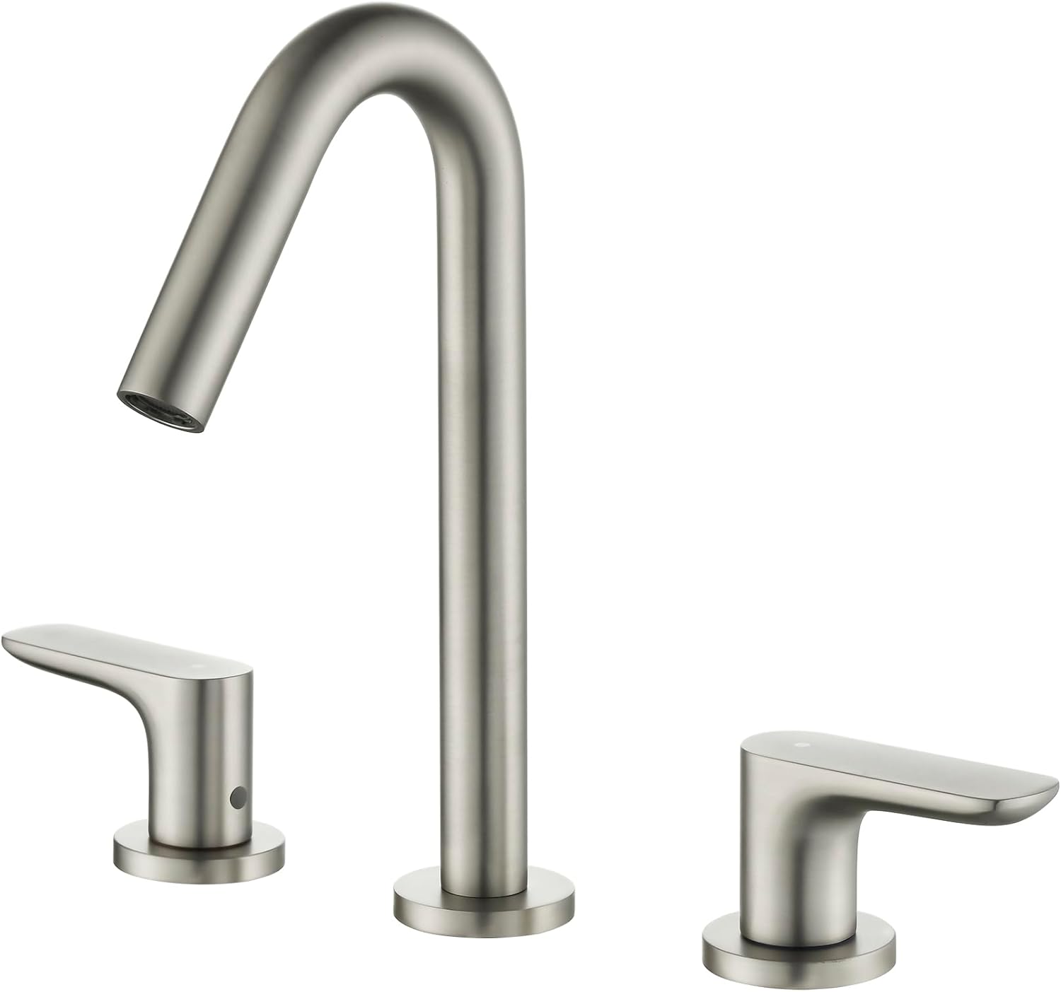 Evangeline 8 Inch Widespread Bathroom Sink Faucet 3 Hole Vanity Basin Mixer Tap Brushed Gold Deck Mount Lavatory Basin Faucet