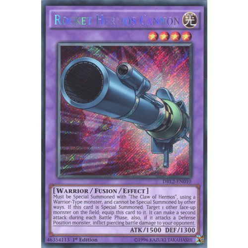 Deckboosters YuGiOh : DRL2-EN010 1st Ed Rocket Hermos Cannon Secret Rare Card - ( Dragons of Legend 2 Yu-Gi-Oh! Single Card)