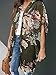 Ivay Womens Floral Kimono Duster Cardigans Short Sleeve Draped Oversized Beach Cover Up Cape Army Green