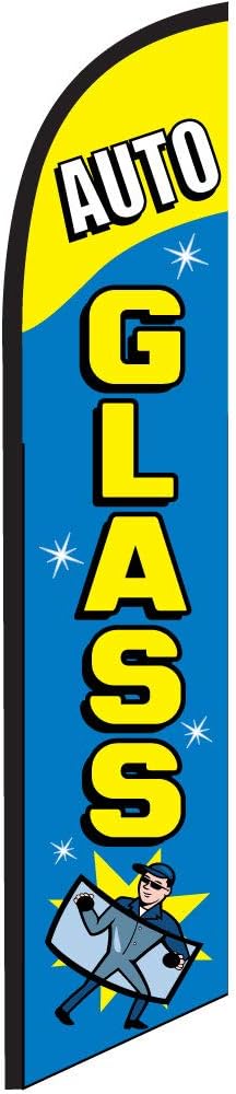 Auto Glass Feather Banner Swooper Flag -No Wind Required- Replacement FLAG ONLY