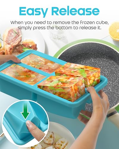 Image of KEMETHY Silicone Honeycomb Ice Cube Tray with Lid, 37 Cavity, Flexible, for Freezer, Whiskey, Bar, Pack of 2 (4 Cavity)