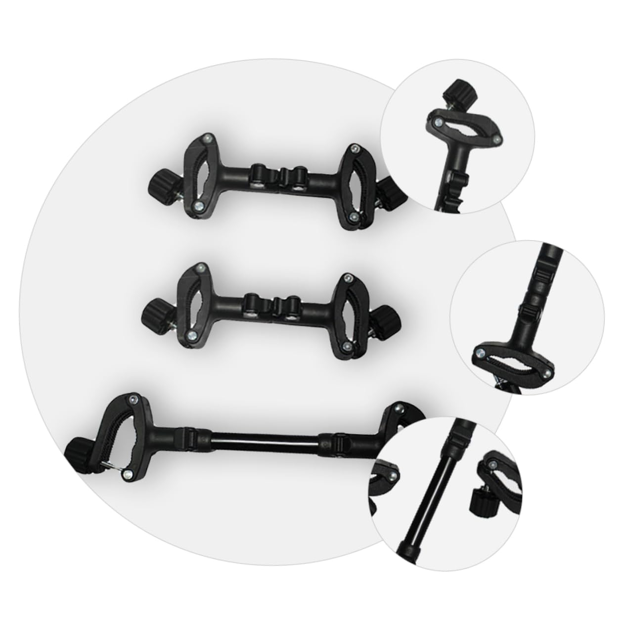 Abaodam 1 Set Adjustable Twin Stroller Connector Durable Accessories for Umbrella and High Landscape Strollers Manage for Parents