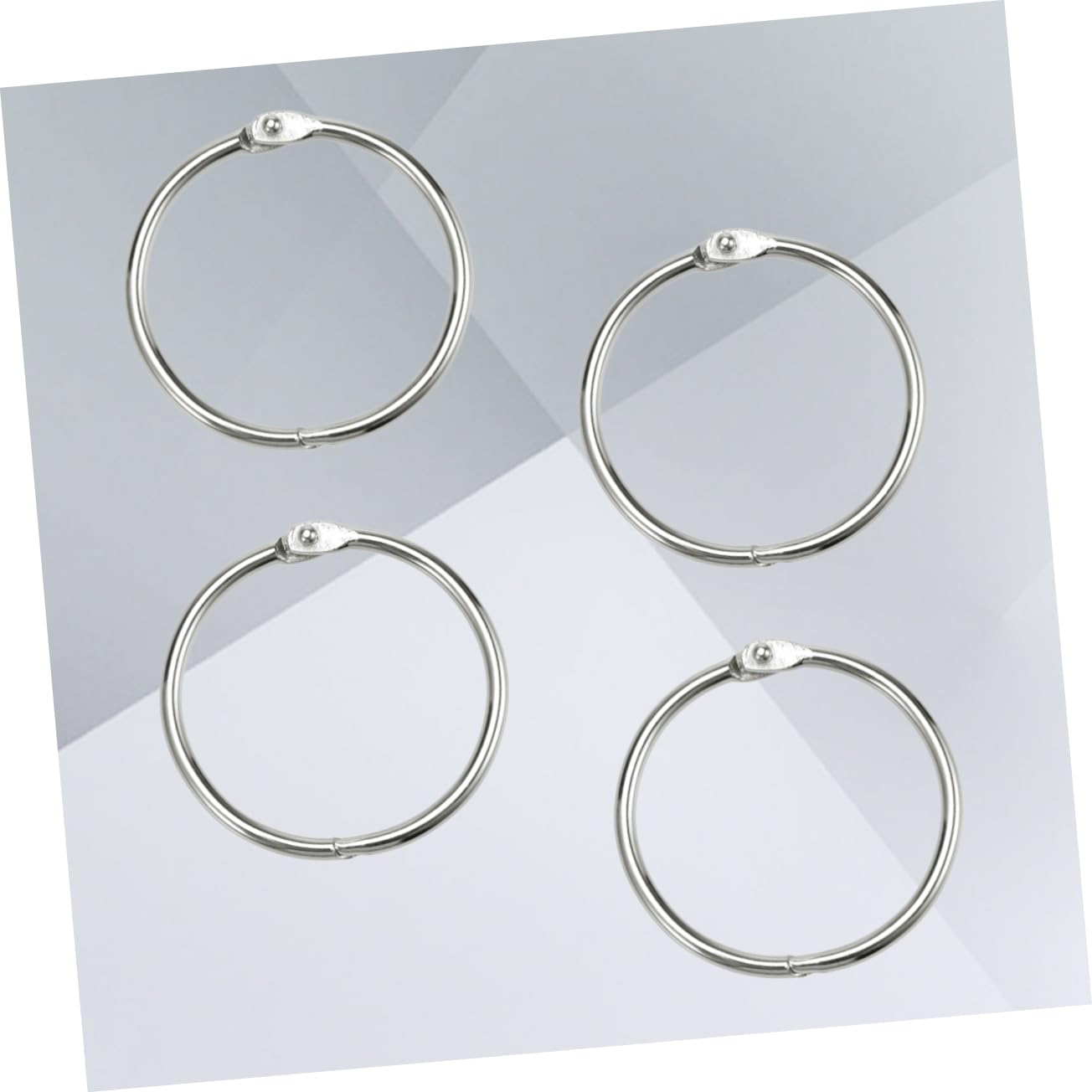 Anelli a Molla in Metallo per Raccoglitore, 100 Pezzi, 38 Mm | Argento, per Memo e Campioni, Uso Office e Scrapbooking, Chiusura ad Anello per Fogli e Schede