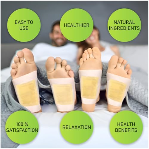 Image of Detox Foot Patches Pain Relief Detox patch Cleansing Toxin Remover Foot Pads Detoxify Stress Relief Sleep Patch for Detoxification For Men And Women (10 Patches)