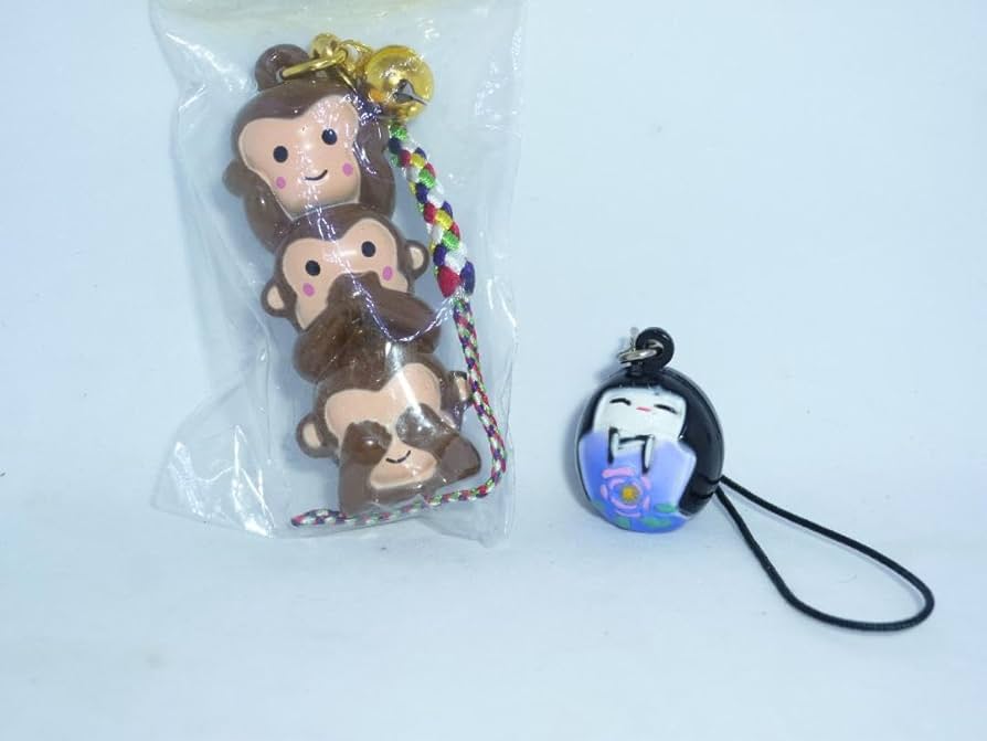 Amazon.co.jp: 日光東照宮 身体健康御守 三猿 さる 根付