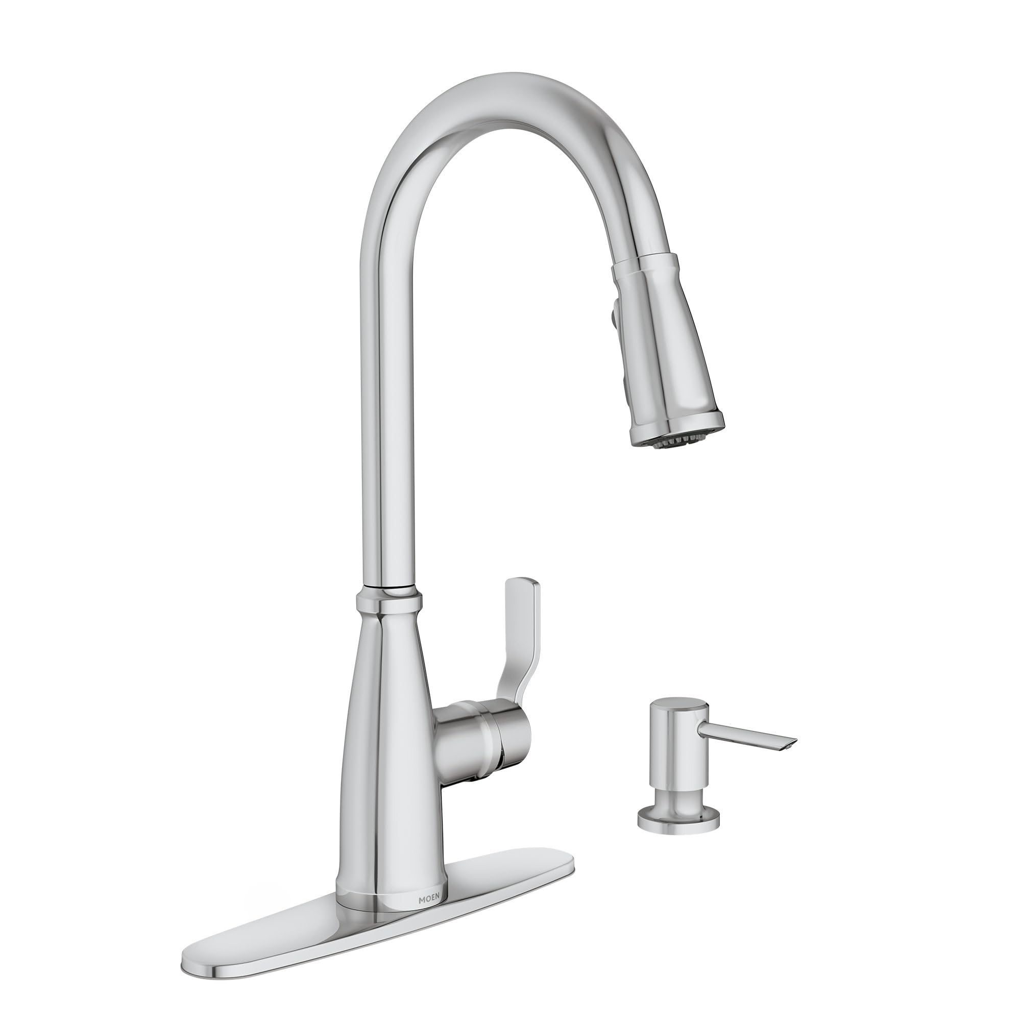 Moen Nolia Chrome One-Handle High Arc Kitchen Faucet with Pull
