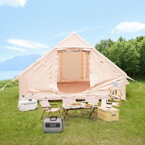 Carpa Inflable para Camping, Todas Las Temporadas, Beige miniatura 1