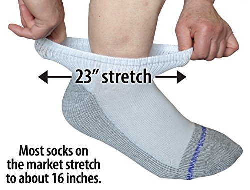 Loose Fit Stays Up Men's and Women's Casual Lower Cut Socks (Pack of 3) Made in USA, Cushioned Sole2